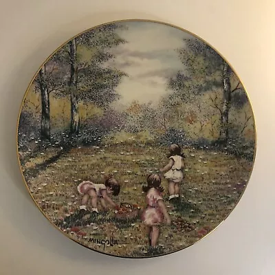 Picking Flowers By Dominic Mingolla Calhoun Porcelain Plate Collectors Club 1977 • $8.50