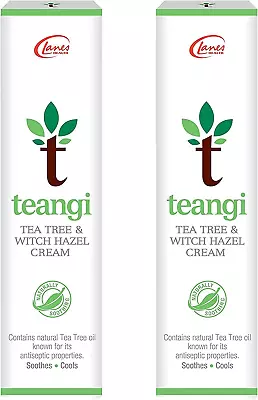 £10.55 • Buy 2 X Teangi Tea Tree And Witch Hazel Cream 28g, Soothing And Calming Treatment