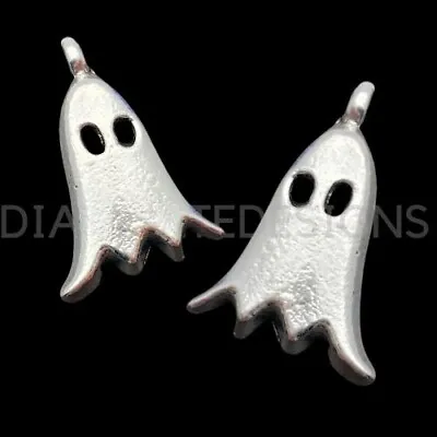 £2.30 • Buy 15 Pcs - 20mm Tibetan Silver Ghost Halloween Charms Spooky Gothic Jewellery E209