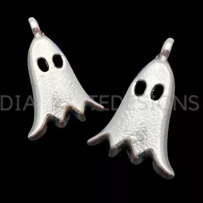 15 Pcs - 20mm Tibetan Silver Ghost Halloween Charms Spooky Gothic Jewellery E209 • £2.30