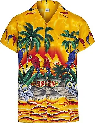 Hawaiian Shirt Mens Aloha Party Holiday Vacation Beach Casual • $19.79