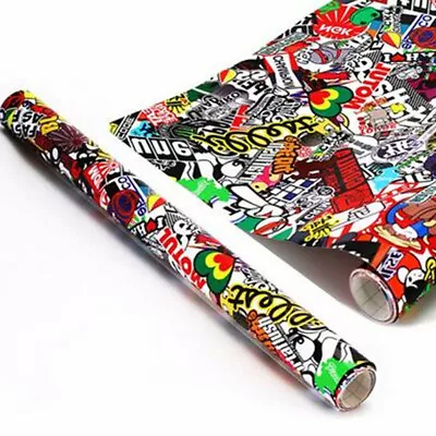 Cartoon Graffiti Graphics Style Car Body Sticker Decor DIY Bomb Wrap Sheet Decal • $20.60