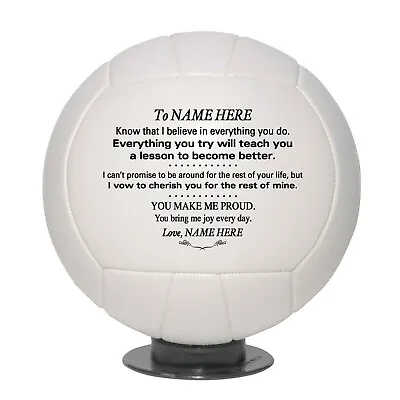 Personalized Custom Volleyball To Daughter Son Granddaughter Grandson • $44.95