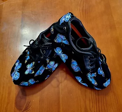 Handmade Bowling Shoe Covers - Butterflies Blue (Extra Large) • $30