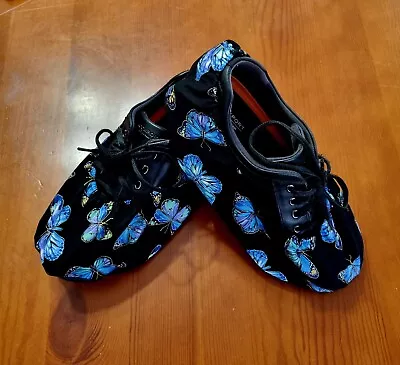 Handmade Bowling Shoe Covers - Butterflies Blue (Medium) • $30