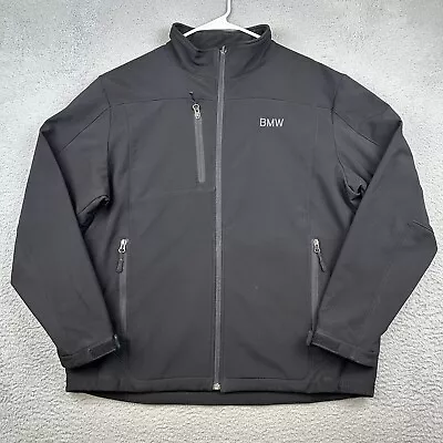 Oobe BMW Jacket Mens Large Black Employee Windbreaker Dealership Softshell Zip • $24.95