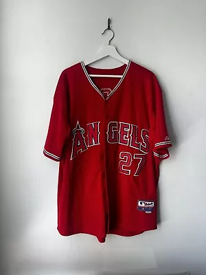 LA Angels Mike Trout Red Jersey-XXL (52) Majestic Cool Base  Gently Used • $50