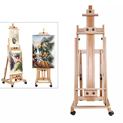 Extra Large Studio H-Frame Easel Adjustable Solid Beech Wood Artist Easel US • $147.25