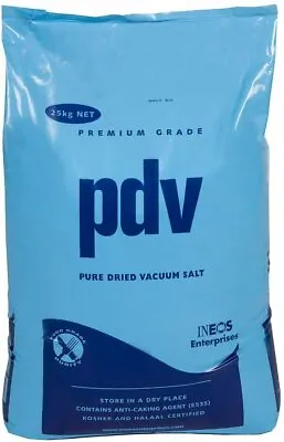 £19.50 • Buy PDV SALT 25KG | FOOD GRADE | Curing Pond Fish Koi Winter Pool Water Treatment