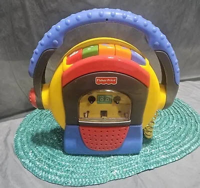 Vintage 1999 Fisher Price Tuff Stuff Cassette Tape Player Recorder W/ Microphone • $6