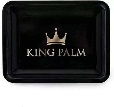 King Palm | Large Metal Rolling Tray | Black | 13.5 X 11 Inch • $12