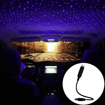 $3.25 • Buy 2X USB Car Atmosphere Blue Star Light Mini LED Projection Lamp Star Night Laser
