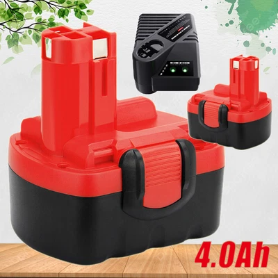 £12.69 • Buy 2X 4.0Ah Battery/Charger For Bosch 14.4V BAT038 BAT040 BAT140 2607335533 PSR1440