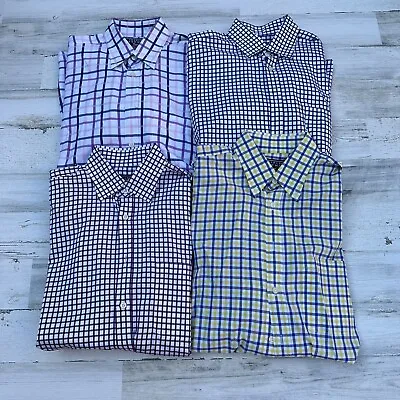 Lot Of 4 Mens Dress Shirts Cotton Long Sleeve Charles Tyrwhitt Size Medium • $79