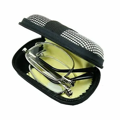 $7.49 • Buy Two Way Foldable Reading Glasses Easy Readers Carrying Case For Men Women Unisex