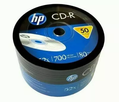 50 HP Blank 52X CD-R CDR Branded Logo 700MB Media Disc  • $13.29