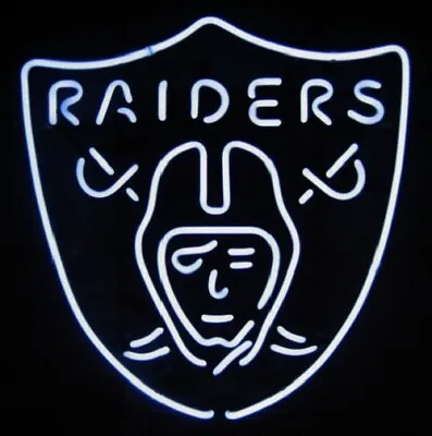 $154.09 • Buy Las Vegas Raiders Black And Silver 20 X16  Neon Light Lamp Sign Acrylic Bar Wall