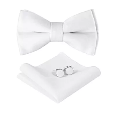 Bow Ties For Men Pre-Tie Bow Ties Vintage Tuxedo Velvet Bow Ties Cufflinks Po... • $22.96