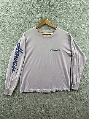 Vintage Hawaii Surfing Light Blue Paper Thin Long-sleeve Adult Size T-Shirt • $29.99