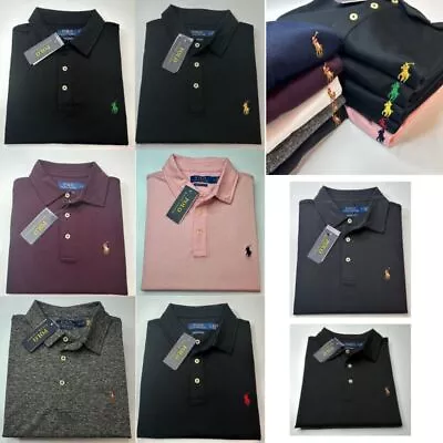 Ralph Lauren Polo Small Pony Custom Slim Fit 100% Pima Cotton Free Shipping USA • $39.99