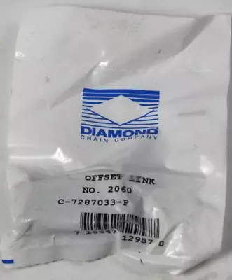 Diamond Chain # C-7287033-P / 2060 Double Pitch Roller Chain Offset Link NEW • $4.99
