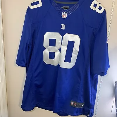 New York Giants #80 Victor Cruz NFL Nike On-Field Stitched Blue Jersey Mens XL • $49.99