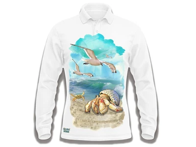$25 • Buy Kids Long Sleeve Fishing/Outdoor Shirt Hand Printed