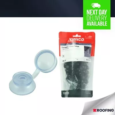 TIMCO 10 X 3 Plastic Corrugated Sheet Fixings - CLEAR - 50 Pieces • £8.99