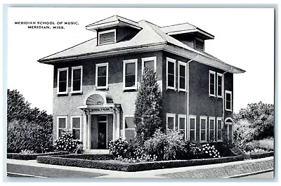 C1950's Meridian School Of Music Meridian Mississippi MS Vintage Postcard • $29.95