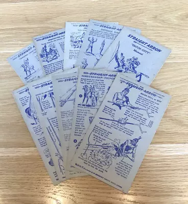 Lot Of 10 Nabisco Straight Arrow Collectible Manual Cards - Book 1 - 1949 • $19.99