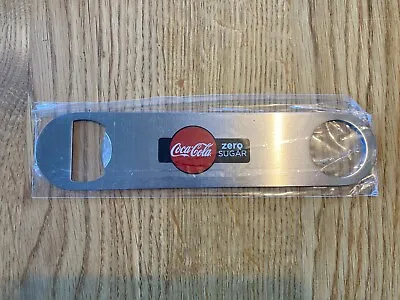 Coca Cola Zero Sugar Stainless Steel Bar Blade Bottle Opener BN Sealed • £4.99