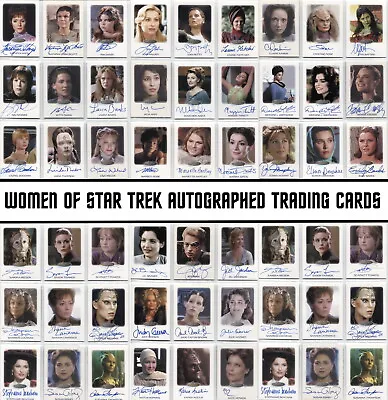 WOMEN OF STAR TREK - 50TH ANNIVERSARY  AUTOGRAPH TRADING CARDS - Multi Listing • $122.08