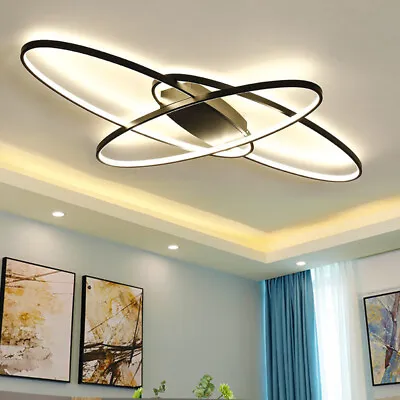 Large LED Lamp Ceiling Light Modern Chandelier Living Room Bedroom Pendant Light • £52.95