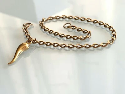 £125 • Buy 9ct 375 Gold Bracelet & Horn Of Plenty