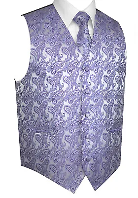 XS-6XL Men's Paisley Formal Tuxedo Vest Tie & Hankie Set. Wedding Prom Cruise • $22.95