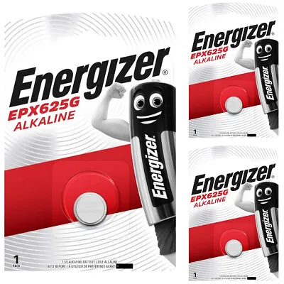 3 X Energizer EPX625G Alkaline Batteries Coin Cell 1.5V - 625A LR9 V625U L1560 • £4.29