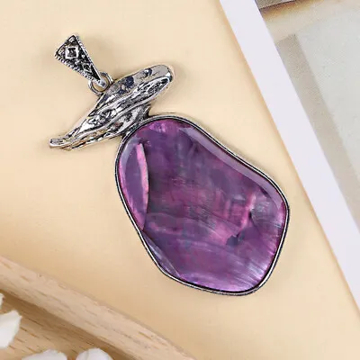 Vintage Colorful Pendant Natural Abalone Shell DIY Necklace Women's Men Jewelry • $3.14