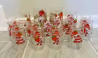 American Greetings Strawberry Shortcake Juice Drinking Glasses Set Vintage 1980 • $199.99