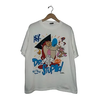 Vintage Ren & Stimpy Shirt 1990s Original Cartoon 90s Nickelodeon TV Changes • $69.98