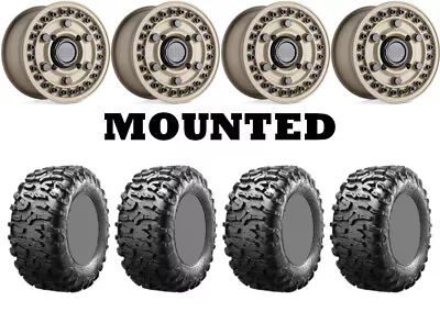 Kit 4 Maxxis Bighorn 3.0 Tires 26x9-14/26x11-14 On Black Rhino Armory Bronze IRS • $1575.53