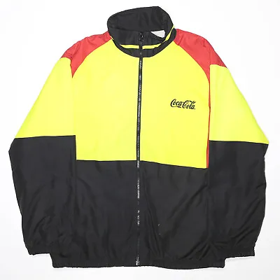 £59.99 • Buy COCA COLA Yellow Colourblock Woven Shell Jacket Mens XL