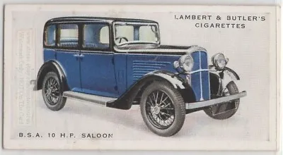 £7.47 • Buy B.S.A. 10 H.P Saloon Classic British Auto Car 1934 Trade Ad Card