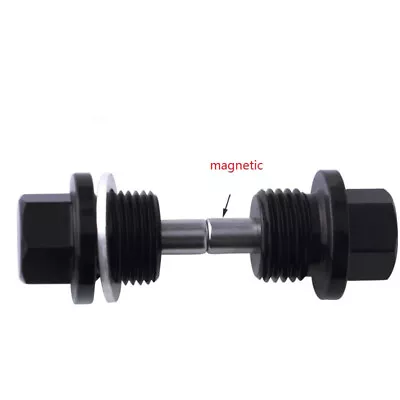 M12x1.25MM Anodized Engine Magnetic Oil Pan Drain Plug Bolt Black For NISSAN • $6.99