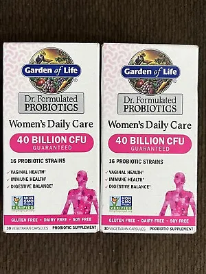 $39 • Buy (lot Of 2)Garden Of Life Probiotics Women's Daily Care 40 Billion CFU 30 Capsule