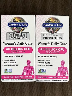 $39 • Buy (lot Of 2)Garden Of Life Probiotics Women's Daily Care 40 Billion CFU 30 Capsule