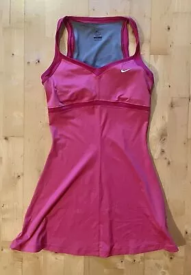 Nike Women's DRI FIT Border Tennis Dress 405190 Pink Size S • $70.15
