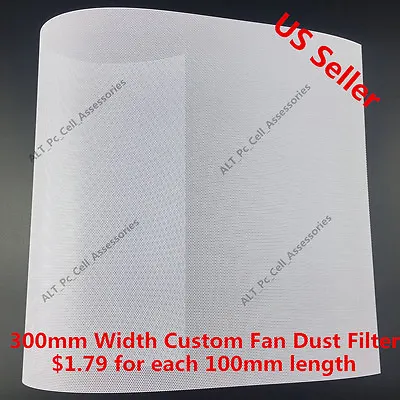 300mm Width Computer PC Dustproof Cooler Fan Custom Cover Dust Filter Mesh White • $1.79