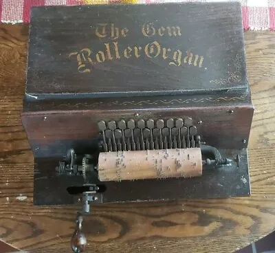 Antique  The Gem  Roller Organ With 12 Cobs • $900