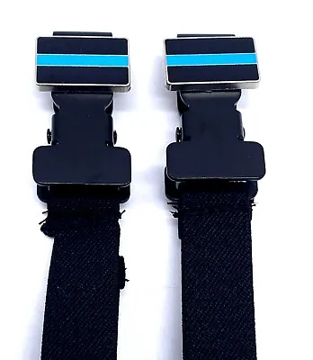 Police Blue Line Motorcycle Pant Boot Strap Stirrup Heavy Duty Clip Made In Usa • $23.99
