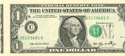 Paper Money Error - $1 Printed Shift - Paper Money Errors • $800